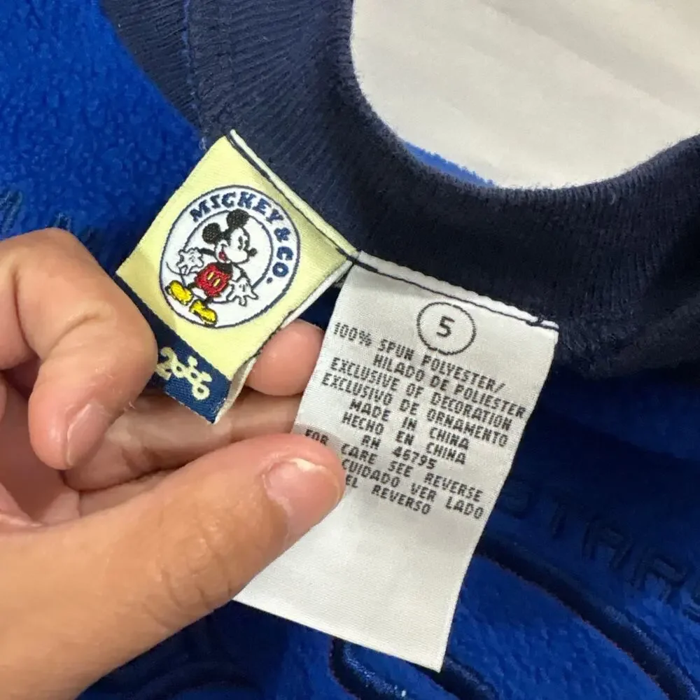 Vintage 90s Y2k Mickey & Co Disney Embriodered Sports Sporty Pullover 5 Kids